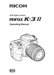 The cover of Pentax K-3 II Digital Camera Operating Manual