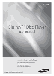 The cover of Samsung BD-H6500 Blu-ray Disc Player User Manual