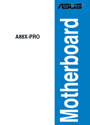 The cover of Asus A88X-PRO Motherboard User Manual