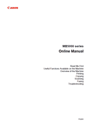 The cover of Canon MAXIFY MB5020 Printer User Manual (Windows)