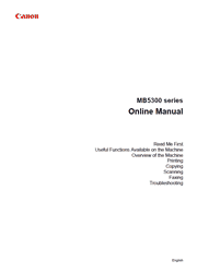 The cover of Canon MAXIFY MB5320 Printer User Manual (Windows)