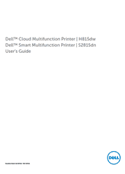 The cover of Dell H815dw, S2815dn Multifunction Printers User’s Guide