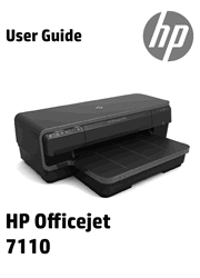 The cover of HP Officejet 7110 Wide Format ePrinter H812a User Guide