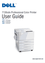 The cover of Dell 7130cdn Color Laser Printer User Guide