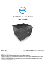 The cover of Dell B2360dn Mono Laser Printer User’s Guide