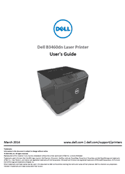 The cover of Dell B3460dn Mono Laser Printer User’s Guide