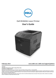 The cover of Dell B5460dn Mono Laser Printer User’s Guide