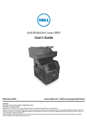 The cover of Dell B5465dnf Mono Multifunction Printer User’s Guide