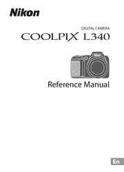 The cover of Nikon Coolpix L340 Digital Camera Reference Manual
