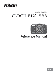 The cover of Nikon Coolpix S33 Digital Camera Reference Manual