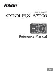The cover of Nikon Coolpix S7000 Digital Camera Reference Manual