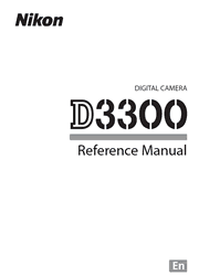 The cover of Nikon D3300 Digital Camera Reference Manual