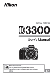 The cover of Nikon D3300 Digital Camera User’s Manual