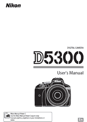 The cover of Nikon D5300 Digital Camera User’s Manual