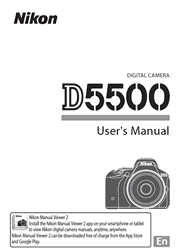 The cover of Nikon D5500 Digital Camera User’s Manual