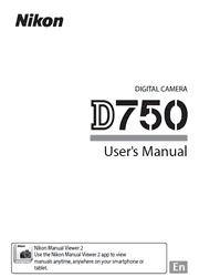 The cover of Nikon D750 Digital Camera User’s Manual