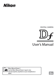 The cover of Nikon Df Digital Camera User’s Manual